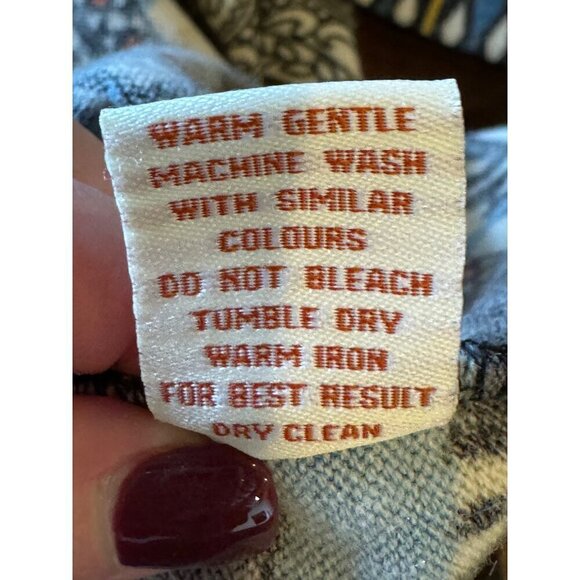 Aryeh Anthropologie Dress Women Medium Ivory‎ Geometric Print Knit Fit And Flare - Picture 8 of 9